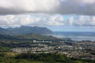 Pali Lookout view of Kaneohe